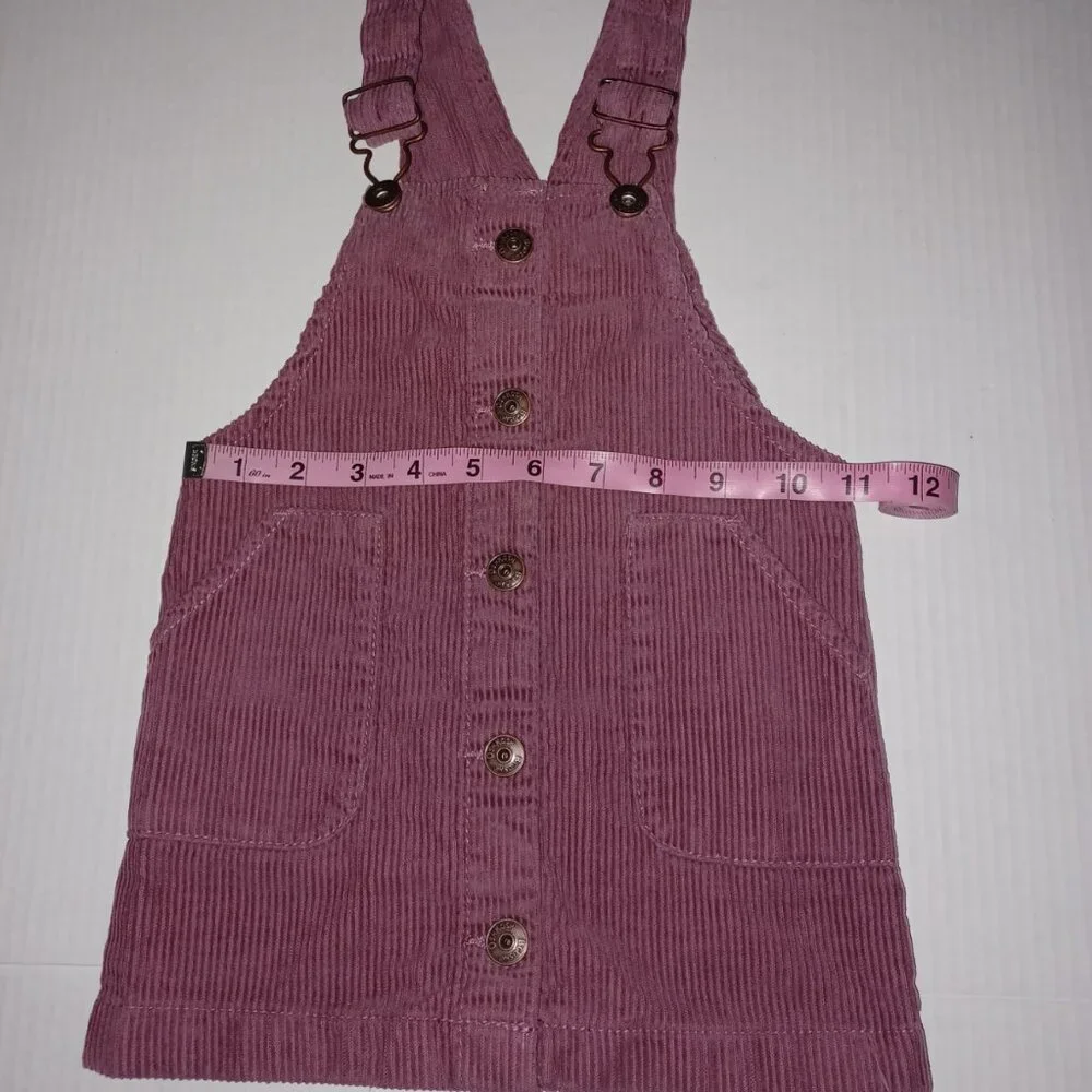 OSHKOSH B'GOSH TODDLER CORDUROY OVERALL DRESS PURPLE SIZE 2T